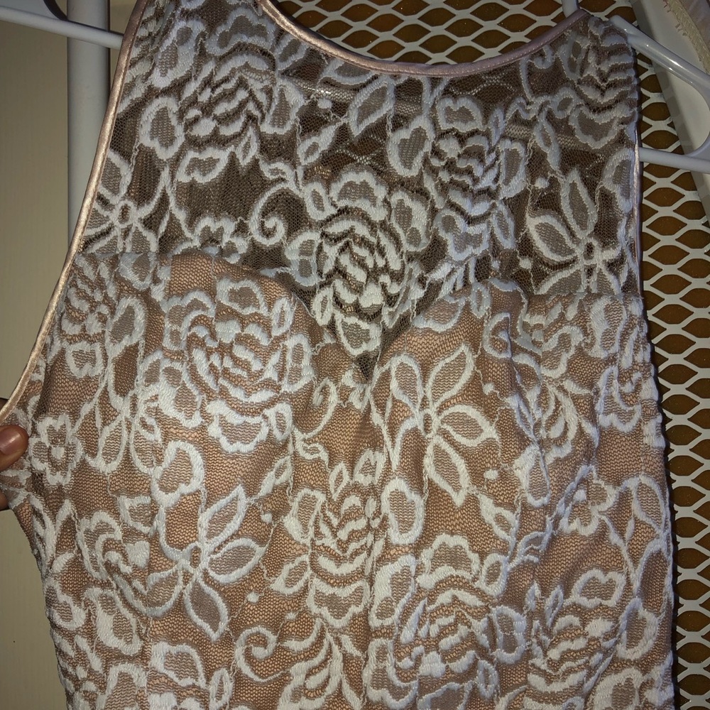 Two Piece Nude Homecoming Dress